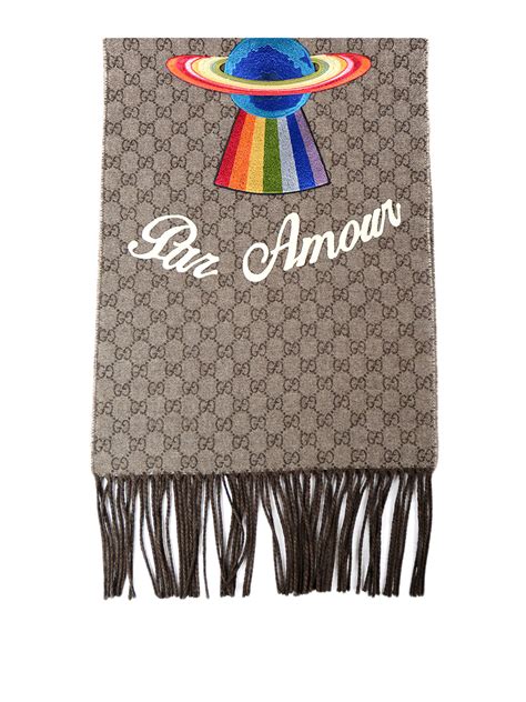 gucci l'aveugle par amour scarf|Gucci l'aveugle silk scarf.